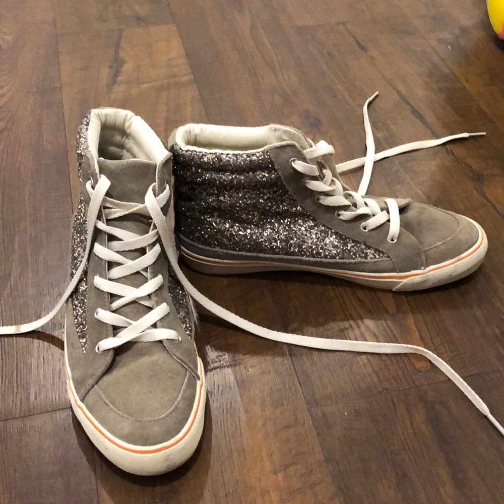 sparkly high top shoes